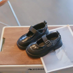 2023 m. rudens stilingi odiniai batai mergaitėms - mink&scaron;tapadžiai princesės balerinos Sizes 26-30 / Set of 5 pairs juoda