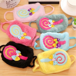 Pliu&scaron;inė kaukė kvėpavimui per burną, žieminė &scaron;ilta kaukė nuo vėjo ir dulkių, miela saldainio kaukė vaikams