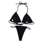Moteri&scaron;kas mikro kostiumas su bikini maudymosi kostiumėlis Seksualus vienspalvis maudymosi kostiumėlis, tvarsliava Push Up paplūdimio drabužiai L