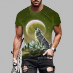 Nauji vasariniai vyri&scaron;ki mados mar&scaron;kinėliai, asmenybę pabrėžiantys mar&scaron;kinėliai su vilko atspaudu, vir&scaron;us XS mėlyna