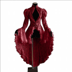 Vintažiniai Helovino Viduramžių Renesanso Cosplay Kostiumai Suknelė Moterims Gotikiniai Nėriniai Rai&scaron;teliai Juoda I&scaron;galvota Maxi Vestidos S raudona