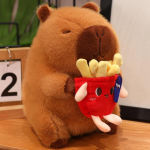 Capybara pliu&scaron;inė kuprinė Kawaii Fashion pliu&scaron;inis lėlių kailinis krep&scaron;ys vaiki&scaron;kas krep&scaron;ys per petį Mini kuprinės krep&scaron;iai Dovanos merginai 22cm