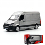 1/36 Mercedes-Benz Sprinter MPV žaislinis mikroautobusas vaikams RMZ City 1:36 Diecast Miniatiūrinis Automobilio Modelis Atitraukiamas Kolekcija Dovana Vaikui sidabras