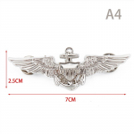 &bdquo;Us Wings&ldquo; karinės vadovybės meistro aviatoriaus metalo sparnų ženklelio segė