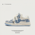 2025 m. pavasario/vasaros madingi unisex sportbačiai - balti 'duonos' stiliaus vyrams ir moterims Size 39