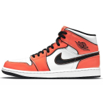 Air Jordan 1 Mid SE Turf Orange Unisex sportbačiai Juodi Balti DD6834-802 42.5 black