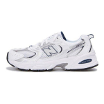 New Balance 530 Dideliems Vaikams Balti Natūralios Indigo Spalvos Vaiki&scaron;ki Sportbačiai Sidabro Metaliniai GR530SB1 37.5