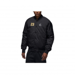 Jordan FW23 Drakono Metų CNY Serija Drakono Ra&scaron;to Spaudinys Logotipas Mygtukais Užsegama Sportinio Apykaklės Striukė Vyri&scaron;kos Striukės Juoda FZ6436-010 S