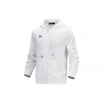 Under Armour logotipas Spausdintas Sportinis Treniruočių Megztas Gobtuvukas Striukė Vyri&scaron;ka Vir&scaron;utinė apranga Balta 21600305-100 XL