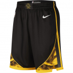 Nike NBA Golden State Warriors Miesto Edition Spalvų Blokų Logotipo Spaudinys Tiesios Kojos Krep&scaron;inio &Scaron;ortai Vyri&scaron;ki &scaron;ortai Juodi DO9657-010 S