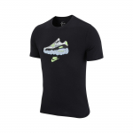 Nike Sportswear Megztas Spausdintas Laisvalaikio Mink&scaron;tas Trumpomis Rankovėmis Kvėpuojantis Apvalia Kaklo Mar&scaron;kinėliai Vyri&scaron;ki Vir&scaron;utiniai Drabužiai Juodi DB4826-010 L