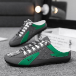 Madingos vyri&scaron;kos &scaron;lepetės be kulno, stilingi vyri&scaron;ki kasdieniai batai plok&scaron;čiu padu, batai su mink&scaron;tu padu ir atrama, vyri&scaron;ki sportbačiai, Zapatos De Hombre 2024 39 žalia