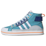 Adidas Neo City Canvas Hi Laisvalaikio Neslystantys Patvarūs Vidutinio Auk&scaron;čio Riedlenčių Batai Unisex Sportbačiai Mėlyni Balti Oranžiniai HQ4620 41⅓