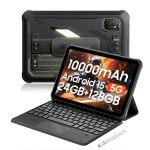Blackview Active 7 5G Atsparūs plan&scaron;etiniai kompiuteriai Android 15 11 colių ekranas 8+16 GB RAM 128GB ROM Plan&scaron;etinis kompiuteris 6600mAh 8+128 With keyboard pilka