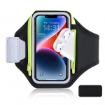Atsparus vandeniui sportinis rankogalis su atnaujinta užtrauktuku ki&scaron;enėle iPhone 16/15/14/13/12/11 Pro Max suderinamumui - Bėgimo, sporto salės telefono laikiklis juoda