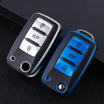 Odinis automobilio raktų dėklas, raktai, pilnas dangtis, apsauginis dėklas, skirtas VW Volkswagen Polo Tiguan Passat Golf Jetta Lavida Skoda Octavia Keychain