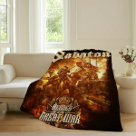 Muzikinė grupė S-Sabaton Antklodė Sofai Biurui Lovai Lėktuvui Kelionei Miegui Skaitymui Atsipalaidavimui Stovyklavimui Mink&scaron;ta Ir &Scaron;ilta 30x40in white
