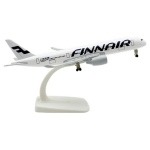 Auk&scaron;čiausios kokybės 20 cm metalinis Finnair lėktuvo modelis - Kolekcionuojamas (1:350 mastelis) white