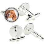 English Pointer I - cufflinks in a box, handmade jewelry, product of the Art-Dog brand sidabras