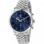 Maserati Epoca Mėlynas Sidabrinis Nerūdijančio Plieno Vyri&scaron;kas Kvarcinis Chronografas R8873618024 mėlyna