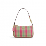 Coach Nolita 19 Vintažinis languotas rankinis krep&scaron;ys su užtrauktuku Audinio Mažas moteri&scaron;kas rankinis krep&scaron;ys Rožinis CBK65-IMPMC Basic Set (Bag+Dust Bag)