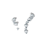 Swarovski Millenia Vienas asimetri&scaron;kas paauksuotas ausies segtukas Moteri&scaron;ki auskarai Sidabriniai 5602846 Box (Random Color)