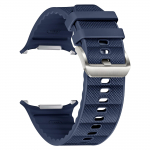 Oficialus dirželis Samsung Galaxy Watch Ultra 47 mm Funkcionalus silikono+nailono apyrankė correa Galaxy Watch 7 Ultra 47 mm Galaxy Watch Ultra vidurnakčio mėlyna spalva