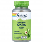 Solaray Okra 1600mg Vegetari&scaron;kos kapsulės, 100 vnt. (400 mg vienoje kapsulėje) 100 pcs - 1 ea