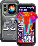Blackview Xplore 1 Pro 5G mobilusis telefonas 48GB+512GB 20000mAh 6.78 ekranas 64MP Android 15 i&scaron;manusis telefonas juoda