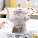 800ML Europos keraminis arbatinukas ir arbatos pa&scaron;ildytuvas Angli&scaron;kas popietės arbatos rinkinys Auk&scaron;tos kokybės porcelianinis kavos puodas Kar&scaron;čiui atsparus virdulio puodas