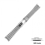 Lenktas galas 18mm nerūdijančio plieno dirželis Seiko No 5 SNKL43 SNKL45 SNKL47 SNK361 SNK355 SNK369 laikrodžiui Dirželis Laikrodžio grandinėlės priedai 18mm