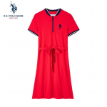 JAV. POLO ASSN.. Moteri&scaron;ka vasarinė liekninanti polo maxi suknelė XS