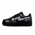 Nike Air Force 1 Night Legend Juodi PU žemi krep&scaron;inio/riedlenčių batai Unisex Absoliučiai juodi FZ0627-010(Komanda1925-) 43 black
