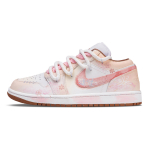 Jordan Air Jordan 1 Gėlė Vidurvasarį Žemi Originalūs Krep&scaron;inio Batai Unisex &Scaron;viesiai Rožiniai DC0774-202(Komanda376) 36