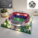 3000+ vnt. 3D stadiono konstravimo kaladėlių rinkinys, didelis ikoni&scaron;kas futbolo stadiono modelis suaugusiems, &bdquo;pasidaryk pats&ldquo; architektūros namų dekoravimo dovana no box gray
