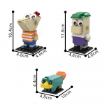 MOC Animacija Phineas & Ferb Figūrėlė Statybiniai Blokeliai Modelis Platypus Perry Plytelės Surinkimo Žaislai Vaikams Pasidaryk Pats Gimtadienio Dovana