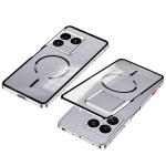 Dėklas Sony Xperia 1 VIII Aliuminio Lydinio Metalinis Rėmelis Buferis Matinio Akrilo Magsafe Belaidžio Įkrovimo Dangtelis Sony Xperia 1 VIII