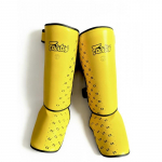 Kovos menų blauzdų apsaugos Bokso Muay Thai Kickbokso Apsauga Suaugusiems Unisex PU Kojos Large geltona