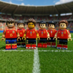 6 VNT Futbolo Žaidėjų Statybiniai Kubeliai Mini Figūrėlės Sporto Atletai Vaikams Montavimo Žaislai Raktų Pakabukas