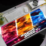 GTA 6 temos pelės kilimėlis, neslystantis guminis pagrindas, daugiafunkcinis biuro ir namų dekoras, puikiai tinka darbo vietos personalizavimui. 40cmx90cm