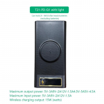 D21 21X18650 Baterijų dėklas Be litavimo Power Bank dėklas Pd Su &scaron;viesa 18650 Baterijos įkrovimo dėžutė Nuimama Ne&scaron;iojama &bdquo;Pasidaryk pats&ldquo; korpusas gray