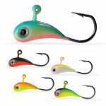 Sougayilang žvejybos masalai 5 vnt poledinės žūklės masalai su kabliukais Lead Jig kabliukai žieminiai pilnai metaliniai ledo masalai 5pcs