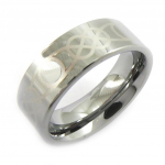 Bague Tungstene 'High Tech' Gris M&eacute;tal