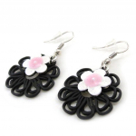 NOA [I9936] - Boucles Cr&eacute;ateur 'Vahin&eacute;' noir rose