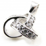 Les Tr&eacute;sors De Lily [J0176] - Pendentif Argent 'D&eacute;esse' Blanc argent&eacute; (rhodi&eacute;) - 13 mm sidabras