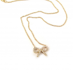 Les Tr&eacute;sors De Lily [K6690] - Collier Plaqu&eacute;-Or 'Noeud Romantique' dor&eacute;
