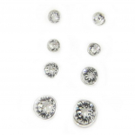 Les Tr&eacute;sors De Lily [L6295] - Set de 5 paires de 'Unique' blanc (2 &agrave; 6 mm)