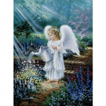 5D Diamond Painting Religions serija Angel Baby Christ Diamond Embroidery Namų dekoras 20X30CM raudona