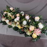 50/100 cm Dirbtinė rožių gėlių eilė Vestuvių arkinių durų dekoras Kelių cituojamos gėlės Namų vakarėlio dekoravimas 50CM rožinė/&scaron;ampanas