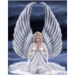 5D Deimantinis paveikslas Angelas Visas apvalus grąžtas Mozaika deimantinis siuvinėjimas Tikėjimas &scaron;irdele Siuvinėjimo kryželiu rinkiniai Namų dekoras Namų dekoras Round 20x30cm